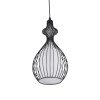 GLOBOSTAR® REA 01197 Μοντέρνο Κρεμαστό Φωτιστικό Οροφής με Ντουί 1 x E27 AC 220-240V IP20 - Μαύρο & Λευκό - Μ21 x Π21 x Υ40cm