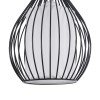 GLOBOSTAR® REA 01197 Μοντέρνο Κρεμαστό Φωτιστικό Οροφής με Ντουί 1 x E27 AC 220-240V IP20 - Μαύρο & Λευκό - Μ21 x Π21 x Υ40cm
