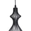 GLOBOSTAR® REA 01197 Μοντέρνο Κρεμαστό Φωτιστικό Οροφής με Ντουί 1 x E27 AC 220-240V IP20 - Μαύρο & Λευκό - Μ21 x Π21 x Υ40cm