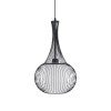 GLOBOSTAR® LILY 01198 Μοντέρνο Κρεμαστό Φωτιστικό Οροφής με Ντουί 1 x E27 AC 220-240V IP20 - Μαύρο & Λευκό - Μ30 x Π30 x Υ50cm