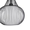 GLOBOSTAR® LILY 01198 Μοντέρνο Κρεμαστό Φωτιστικό Οροφής με Ντουί 1 x E27 AC 220-240V IP20 - Μαύρο & Λευκό - Μ30 x Π30 x Υ50cm