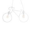 GLOBOSTAR® BIKE 01300 Vintage Κρεμαστό Φωτιστικό Οροφής με Ντουί 2 x E27 AC 220-240V IP20 - Λευκό - Μ67 x Π3.5 x Υ41cm