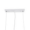 GLOBOSTAR® ESTERINA 01305 Μοντέρνο Κρεμαστό Φωτιστικό Οροφής με Ντουί 2 x E27 AC 220-240V IP20 - Λευκό & Χρυσό - Μ60 x Π6 x Υ6cm