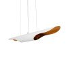 GLOBOSTAR® ESTERINA 01305 Μοντέρνο Κρεμαστό Φωτιστικό Οροφής με Ντουί 2 x E27 AC 220-240V IP20 - Λευκό & Χρυσό - Μ60 x Π6 x Υ6cm