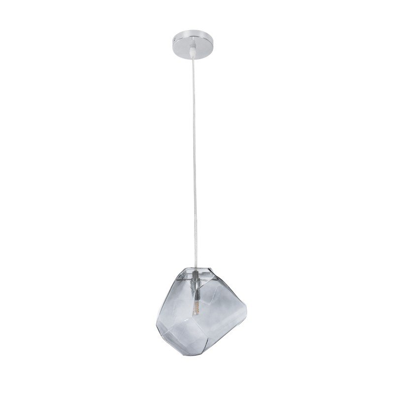 GLOBOSTAR® RINA 01307 Μοντέρνο Κρεμαστό Φωτιστικό Οροφής με Ντουί 1 x G9 AC 220-240V IP20 - Γκρι - Μ16 x Π16 x Υ17cm