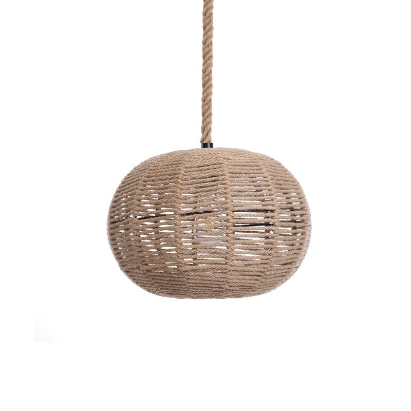GLOBOSTAR® MANDALA 01331 Vintage Κρεμαστό Φωτιστικό Οροφής με Ντουί 1 x E27 AC 220-240V IP20 - Μπεζ - Μ40 x Π40 x Υ33cm