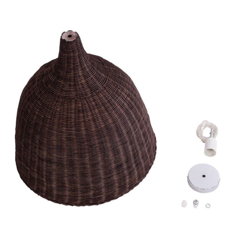 GLOBOSTAR® BAHAMAS 01368 Boho Κρεμαστό Φωτιστικό Οροφής με Ντουί 1 x E27 AC 220-240V IP20 - Καφέ - Μ45 x Π45 x Υ45cm