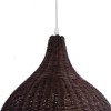 GLOBOSTAR® BAHAMAS 01368 Boho Κρεμαστό Φωτιστικό Οροφής με Ντουί 1 x E27 AC 220-240V IP20 - Καφέ - Μ45 x Π45 x Υ45cm