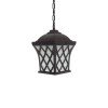 GLOBOSTAR® LINCOLN 01399 Vintage Κρεμαστό Φωτιστικό Οροφής με Ντουί 1 x E27 AC 220-240V IP20 - Καφέ & Διάφανο - Μ19 x Π19 x Υ20cm
