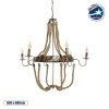 GLOBOSTAR® VICTORIAN 01404 Vintage Κρεμαστό Φωτιστικό Οροφής με Ντουί 6 x E14 AC 220-240V IP20 - Χάλκινο Εφέ Σκουριάς & Μπεζ - Μ85 x Π85 x Υ85cm GLOBOSTAR® VICTORIAN 01404 Vintage Κρεμαστό Φωτιστικό Οροφής με Ντουί 6 x E14 AC 220-240V IP20 - Χάλκινο Εφέ Σκουριάς & Μπεζ - Μ85 x Π85 x Υ85cm