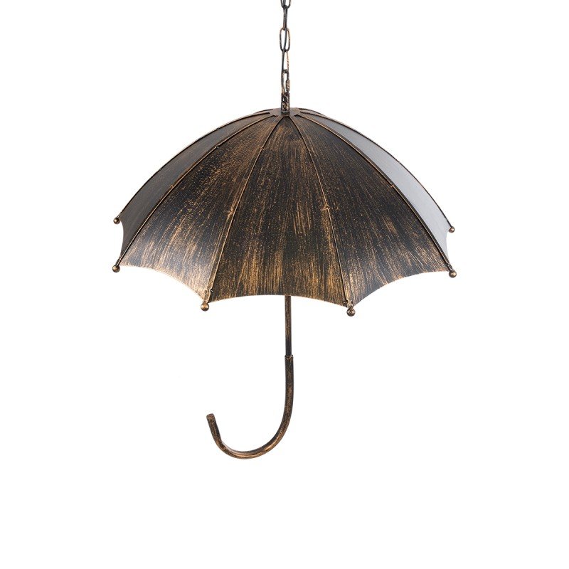 GLOBOSTAR® UMBRELLA 01406 Vintage Κρεμαστό Φωτιστικό Οροφής με Ντουί 5 x E27 AC 220-240V IP20 - Χάλκινο - Μ60 x Π60 x Y65cm
