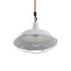 GLOBOSTAR® CRANE 01409 Vintage Κρεμαστό Φωτιστικό Οροφής με Ντουί 1 x E27 AC 220-240V IP20 - Λευκό & Μπεζ - Μ36 x Π36 x Υ31cm