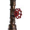 GLOBOSTAR® SPIGOT 01413 Vintage Κρεμαστό Φωτιστικό Οροφής με Ντουί 1 x E27 AC 220-240V IP20 - Χάλκινο & Κόκκινο - Μ5 x Π5 x Y20cm