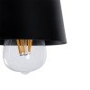 GLOBOSTAR® LANA 01425 Μοντέρνο Κρεμαστό Φωτιστικό Οροφής με Ντουί 3 x E27 AC 220-240V IP20 - Μαύρο & Καφέ - Μ60 x Π13 x Υ18cm
