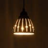 GLOBOSTAR® COOLIE 01476 Μοντέρνο Κρεμαστό Φωτιστικό Οροφής με Ντουί 1 x E27 AC 220-240V IP20 - Μαύρο & Ασημί - Μ12.5 x Π12.5 x Υ11.5cm
