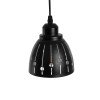 GLOBOSTAR® COOLIE 01476 Μοντέρνο Κρεμαστό Φωτιστικό Οροφής με Ντουί 1 x E27 AC 220-240V IP20 - Μαύρο & Ασημί - Μ12.5 x Π12.5 x Υ11.5cm