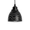 GLOBOSTAR® COOLIE 01482 Μοντέρνο Κρεμαστό Φωτιστικό Οροφής με Ντουί 1 x E27 AC 220-240V IP20 - Μαύρο & Ασημί - Μ12.5 x Π12.5 x Υ11.5cm
