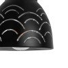 GLOBOSTAR® COOLIE 01482 Μοντέρνο Κρεμαστό Φωτιστικό Οροφής με Ντουί 1 x E27 AC 220-240V IP20 - Μαύρο & Ασημί - Μ12.5 x Π12.5 x Υ11.5cm