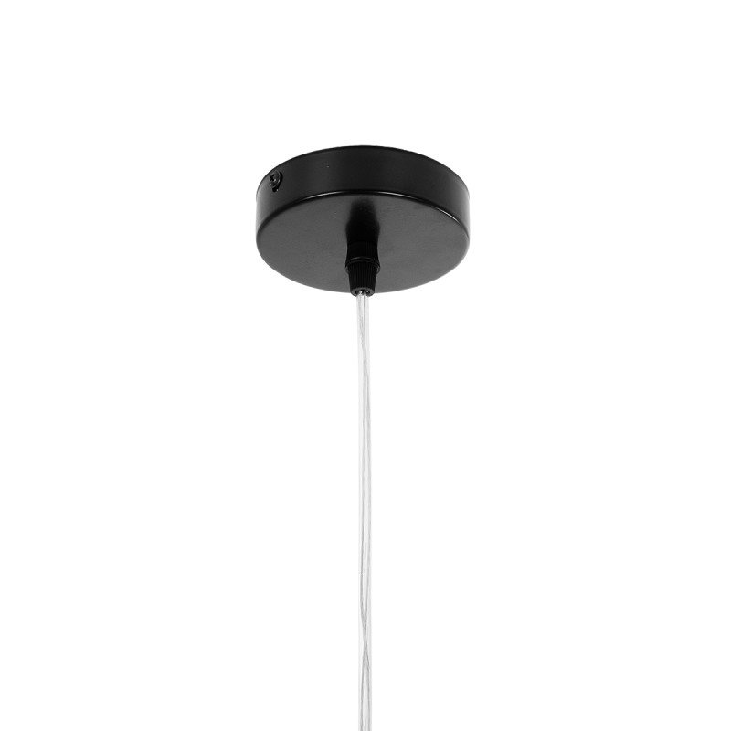 GLOBOSTAR® HARPER 01512 Μοντέρνο Κρεμαστό Φωτιστικό Οροφής με Ντουί 1 x E27 AC 220-240V IP20 - Διάφανο & Μαύρο - Μ25 x Π25 x Υ30cm
