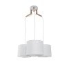 GLOBOSTAR® RAMSON 01526 Μοντέρνο Κρεμαστό Φωτιστικό Οροφής με Ντουί 3 x E27 AC 220-240V IP20 - Λευκό & Μπεζ - Μ65 x Π65 x Υ20cm