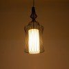 GLOBOSTAR® LILY 01559 Vintage Κρεμαστό Φωτιστικό Οροφής με Ντουί 1 x E27 AC 220-240V IP20 - Μαύρο & Λευκό - Μ25 x Π25 x Υ61cm