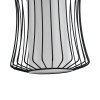 GLOBOSTAR® LILY 01559 Vintage Κρεμαστό Φωτιστικό Οροφής με Ντουί 1 x E27 AC 220-240V IP20 - Μαύρο & Λευκό - Μ25 x Π25 x Υ61cm