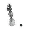 GLOBOSTAR® LILY 01561 Vintage Κρεμαστό Φωτιστικό Οροφής με Ντουί 1 x E27 AC 220-240V IP20 - Μαύρο & Λευκό - Μ20 x Π20 x Υ90cm