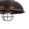 GLOBOSTAR® HARROW 01572 Vintage Κρεμαστό Φωτιστικό Οροφής με Ντουί 1 x E27 AC 220-240V IP20 - Χάλκινο - Μ33 x Π33 x Υ26cm