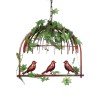 GLOBOSTAR® NEST 01642 Vintage Κρεμαστό Φωτιστικό Οροφής με Ντουί 1 x E27 AC 220-240V IP20 - Χάλκινο & Πράσινο - Μ48 x Π38 x Y40cm