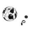 GLOBOSTAR® EARTH 01663 Vintage Κρεμαστό Φωτιστικό Οροφής με Ντουί 1 x E27 AC 220-240V IP20 - Μαύρο - Μ40 x Π40 x Υ38cm
