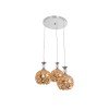 GLOBOSTAR® BOUQUET 01670 Μοντέρνο Κρεμαστό Φωτιστικό Οροφής με Ντουί 3 x E27 AC 220-240V IP20 - Πολύχρωμο - Μ46 x Π46 x Y23cm