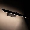 GLOBOSTAR® MIRROR 60516 Μοντέρνο Φωτιστικό Τοίχου - Απλίκα Καθρέπτη Μπάνιου LED 14W 1680lm 120° AC 220-240V IP54 Φυσικό Λευκό 4500K - Lumileds SMD Chip & TÜV SÜD Driver - Γκρι Ανθρακί Ματ - Μ58 x Π15 x Υ6cm - 2 Χρόνια Εγγύηση