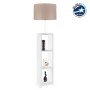 GLOBOSTAR® WOODO 204-0052 Μοντέρνο Επιδαπέδιο Φωτιστικό με Ντουί 1 x E27 AC 220-240V IP20 - Λευκό & Μπεζ - Μ38 x Π38 x Υ150cm