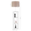 GLOBOSTAR® WOODO 204-0052 Μοντέρνο Επιδαπέδιο Φωτιστικό με Ντουί 1 x E27 AC 220-240V IP20 - Λευκό & Μπεζ - Μ38 x Π38 x Υ150cm