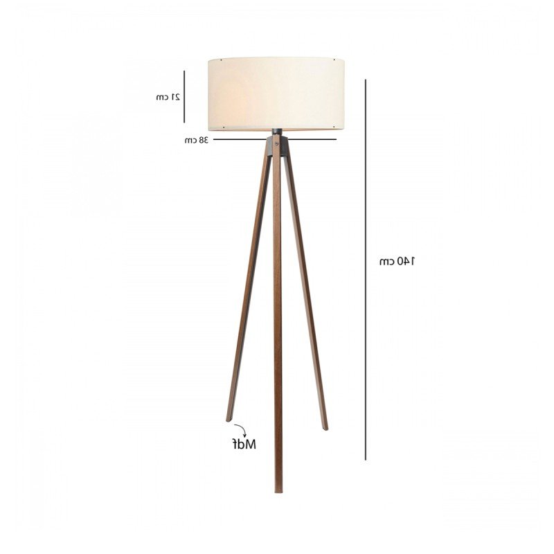 GLOBOSTAR® SAGA 204-0031 Μοντέρνο Επιδαπέδιο Φωτιστικό με Ντουί 1 x E27 AC 220-240V IP20 - Καφέ & Μπεζ - Μ38 x Π38 x Υ140cm