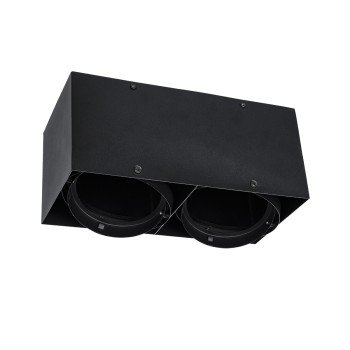 GLOBOSTAR® MAGMA 60627 Μοντέρνο Φωτιστικό Οροφής με Ντουί 2 x GU10 AC 220-240V IP20 - Μαύρο - Μ30 x Π15 x Υ13cm