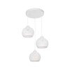 GLOBOSTAR® YASAM 203-0023 Vintage Κρεμαστό Φωτιστικό Οροφής με Ντουί 3 x E27 AC 220-240V IP20 - Λευκό - Μ42 x Π42 x Υ54cm