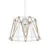 GLOBOSTAR® JUTE 203-0091 Μοντέρνο Κρεμαστό Φωτιστικό Οροφής με Ντουί 1 x E27 AC 220-240V IP20 - Λευκό & Μπεζ - Μ30 x Π30 x Υ23cm