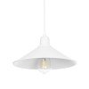 GLOBOSTAR® FERRO 203-0085 Μοντέρνο Κρεμαστό Φωτιστικό Οροφής με Ντουί 1 x E27 AC 220-240V IP20 - Λευκό - Μ30 x Π30 x Υ15cm