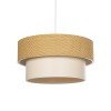 GLOBOSTAR® LIVA 203-0174 Μοντέρνο Κρεμαστό Φωτιστικό Οροφής με Ντουί 1 x E27 AC 220-240V IP20 - Μπεζ - Μ38 x Π38 x Υ30cm