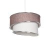 GLOBOSTAR® SONIA 203-0122 Μοντέρνο Κρεμαστό Φωτιστικό Οροφής με Ντουί 1 x E27 AC 220-240V IP20 - Ροζ & Λευκό - Μ30 x Π30 x Υ24cm