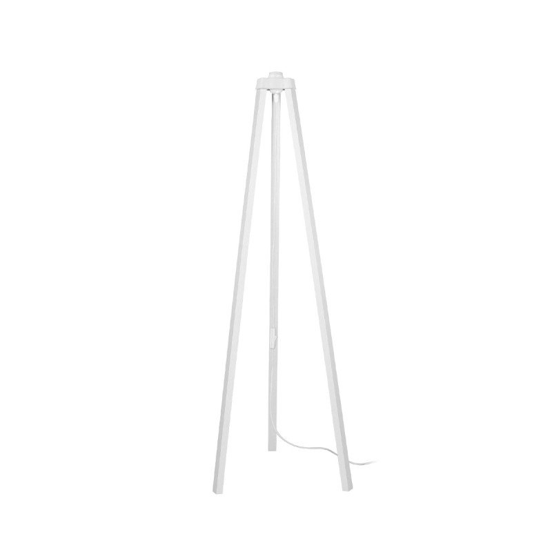 GLOBOSTAR® TRIPOD 203-0259 Μοντέρνο Επιδαπέδιο Φωτιστικό με Ντουί 1 x E27 AC 220-240V IP20 - Λευκό - Μ38 x Π38 x Υ120cm