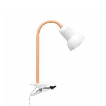 GLOBOSTAR® TAVOLO 204-0151 Παιδικό Επιτραπέζιο Φωτιστικό Πορτατίφ με Ντουί 1 x E14 AC 220-240V IP20 - Πορτοκαλί & Λευκό - Μ11 x Π9 x Υ35cm