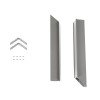 GLOBOSTAR® ALP-CORNER-IN90 RECESSA 61793 Χωνευτό Προφίλ Αλουμινίου Γωνία με Λευκό Γαλακτερό Πατητό Κάλυμμα για Ταινίες LED IP20 - Γκρι Ανθρακί Ματ - Μ30 x Π3.5 x Υ4cm