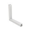GLOBOSTAR® ALP-CORNER-IN90 RECESSA 61791 Χωνευτό Προφίλ Αλουμινίου Γωνία με Λευκό Γαλακτερό Πατητό Κάλυμμα για Ταινίες LED IP20 - Λευκό Ματ - Μ30 x Π3.5 x Υ4cm