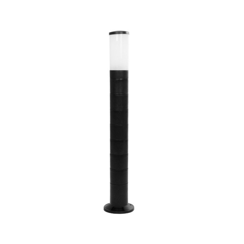 GloboStar® GARDENIO 203-0250 Μοντέρνο Επιδαπέδιο Φωτιστικό Κολωνάκι Κήπου Μονόφωτο 1 x E27 IP44 Μαύρο Πλαστικό - Μ15 x Π15 x Υ85cm