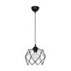 GLOBOSTAR® SOLON 201-0059 Μοντέρνο Κρεμαστό Φωτιστικό Οροφής με Ντουί 1 x E27 AC 220-240V IP20 - Μαύρο - Μ24 x Π24 x Υ23cm
