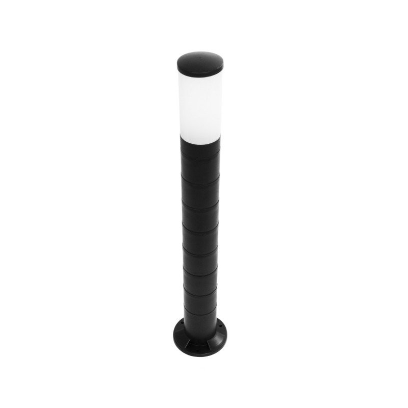 GloboStar® GARDENIO 203-0250 Μοντέρνο Επιδαπέδιο Φωτιστικό Κολωνάκι Κήπου Μονόφωτο 1 x E27 IP44 Μαύρο Πλαστικό - Μ15 x Π15 x Υ85cm