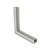 GLOBOSTAR® ALP-CORNER-SIDE90 RECESSA 61790 Χωνευτό Προφίλ Αλουμινίου Γωνία με Λευκό Γαλακτερό Πατητό Κάλυμμα για Ταινίες LED IP20 - Γκρι Ανθρακί Ματ - Μ30 x Π3.5 x Υ4cm