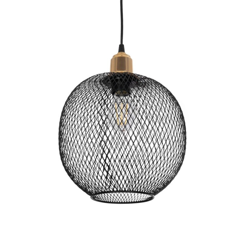 GLOBOSTAR® WIRE 201-0019 Μοντέρνο Κρεμαστό Φωτιστικό Οροφής με Ντουί 1 x E27 AC 220-240V IP20 - Μαύρο & Χρυσό - Μ25 x Π25 x Υ32cm GLOBOSTAR® WIRE 201-0019 Μοντέρνο Κρεμαστό Φωτιστικό Οροφής με Ντουί 1 x E27 AC 220-240V IP20 - Μαύρο & Χρυσό - Μ25 x Π25 x Υ32cm
